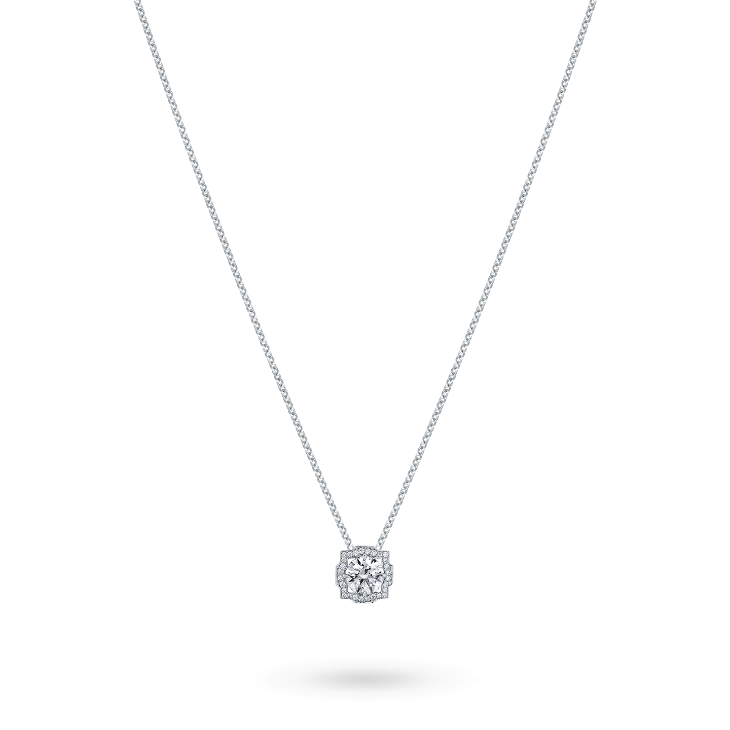 Belle Round Brilliant Diamond Micropavé Pendant, Product Image 2