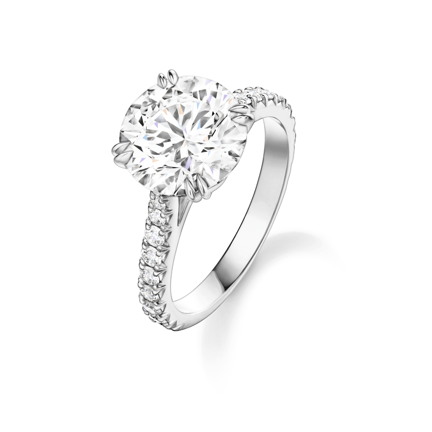 Angled view of the Brilliant Love Diamond Engagement Ring