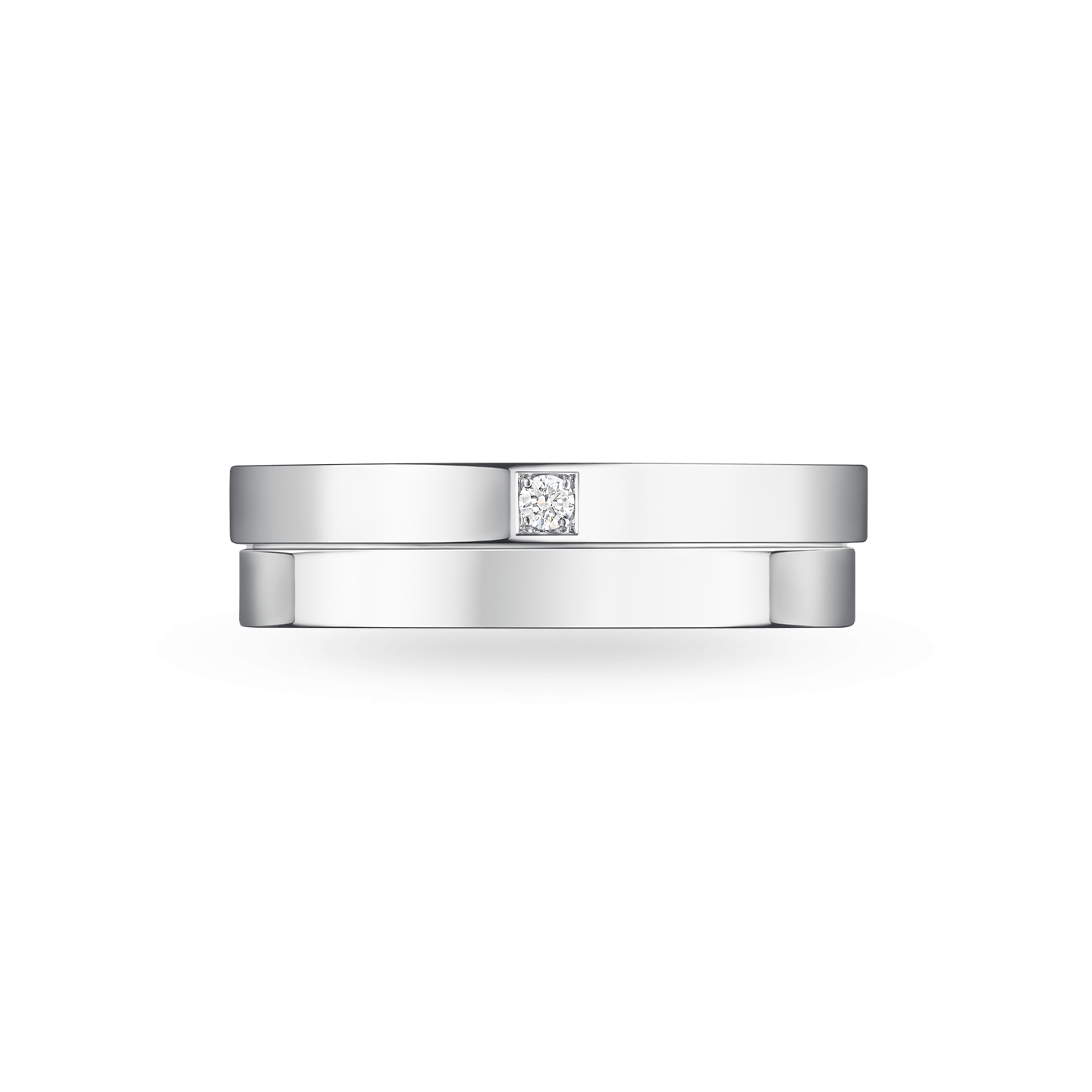 Infinite Wedding Band with One Round Diamond