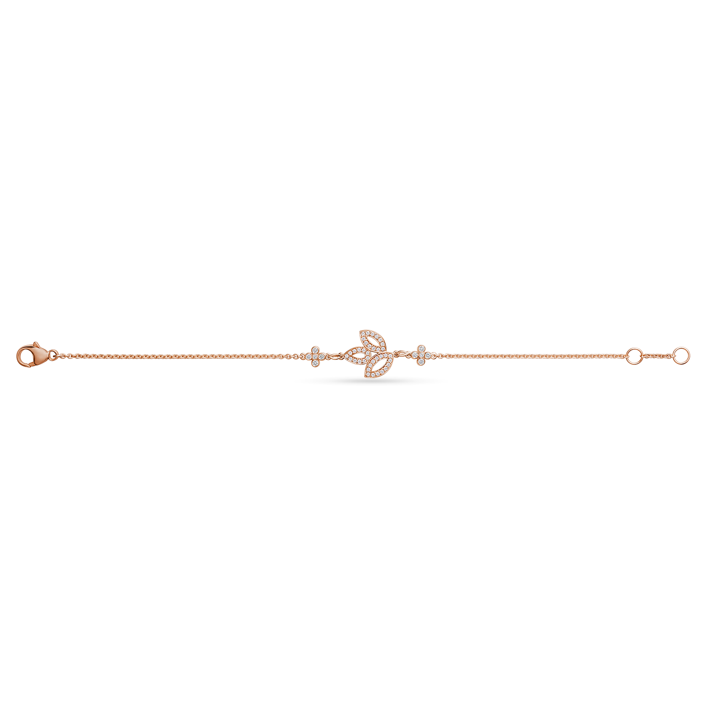 Lily Cluster Diamond Bracelet in Rose Gold, Product Image 2