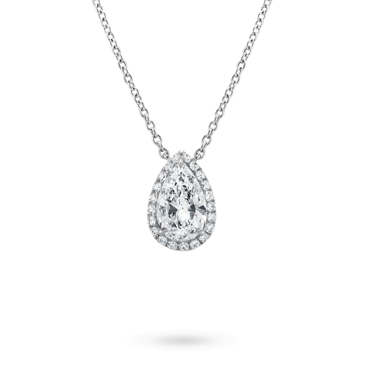 Pear-Shaped Diamond Micropavé Pendant, Product Image 1