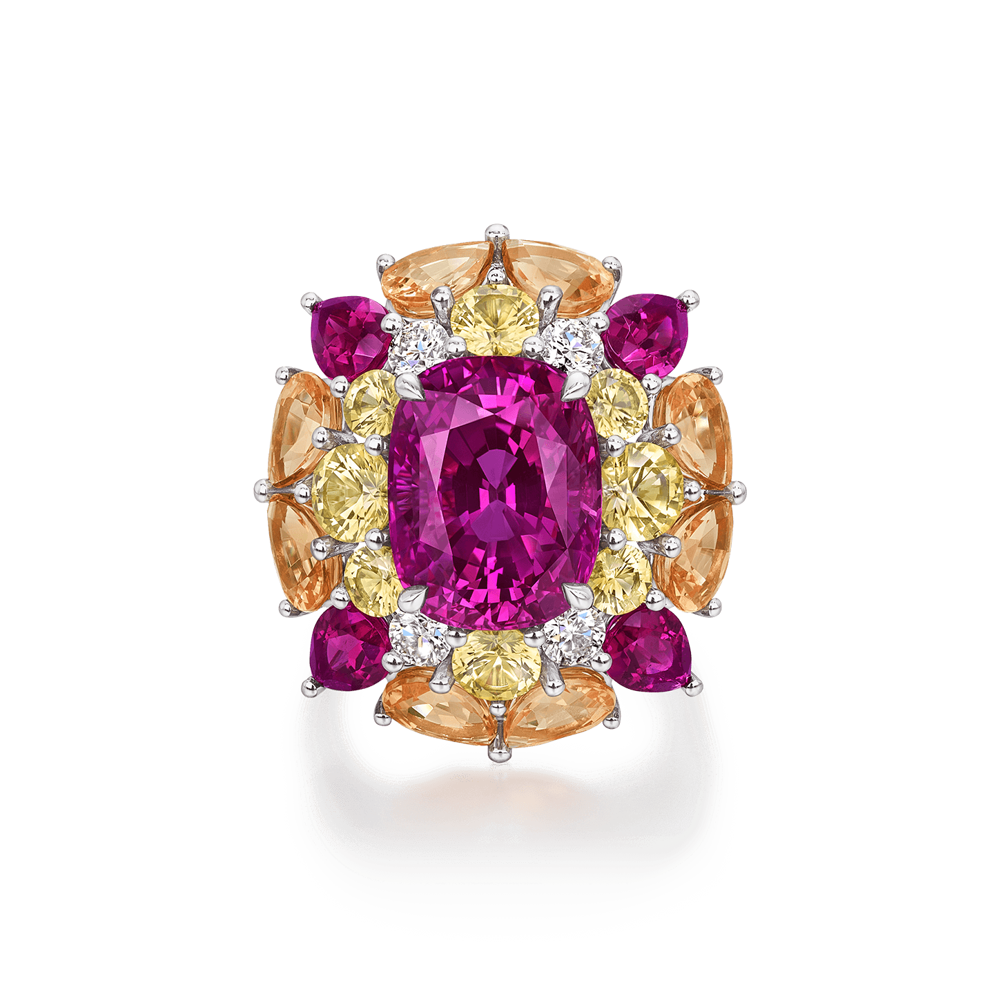 Winston Candy Reddish-Pink Sapphire Ring 