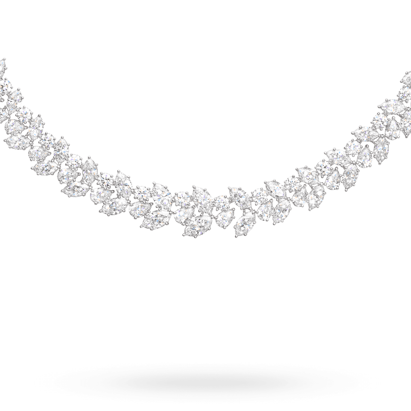 Winston Cluster Diamond Necklace